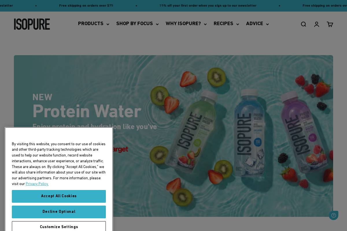 theisopurecompany.com homepage screenshot