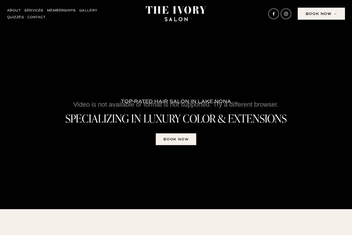 theivorysalon.com homepage screenshot