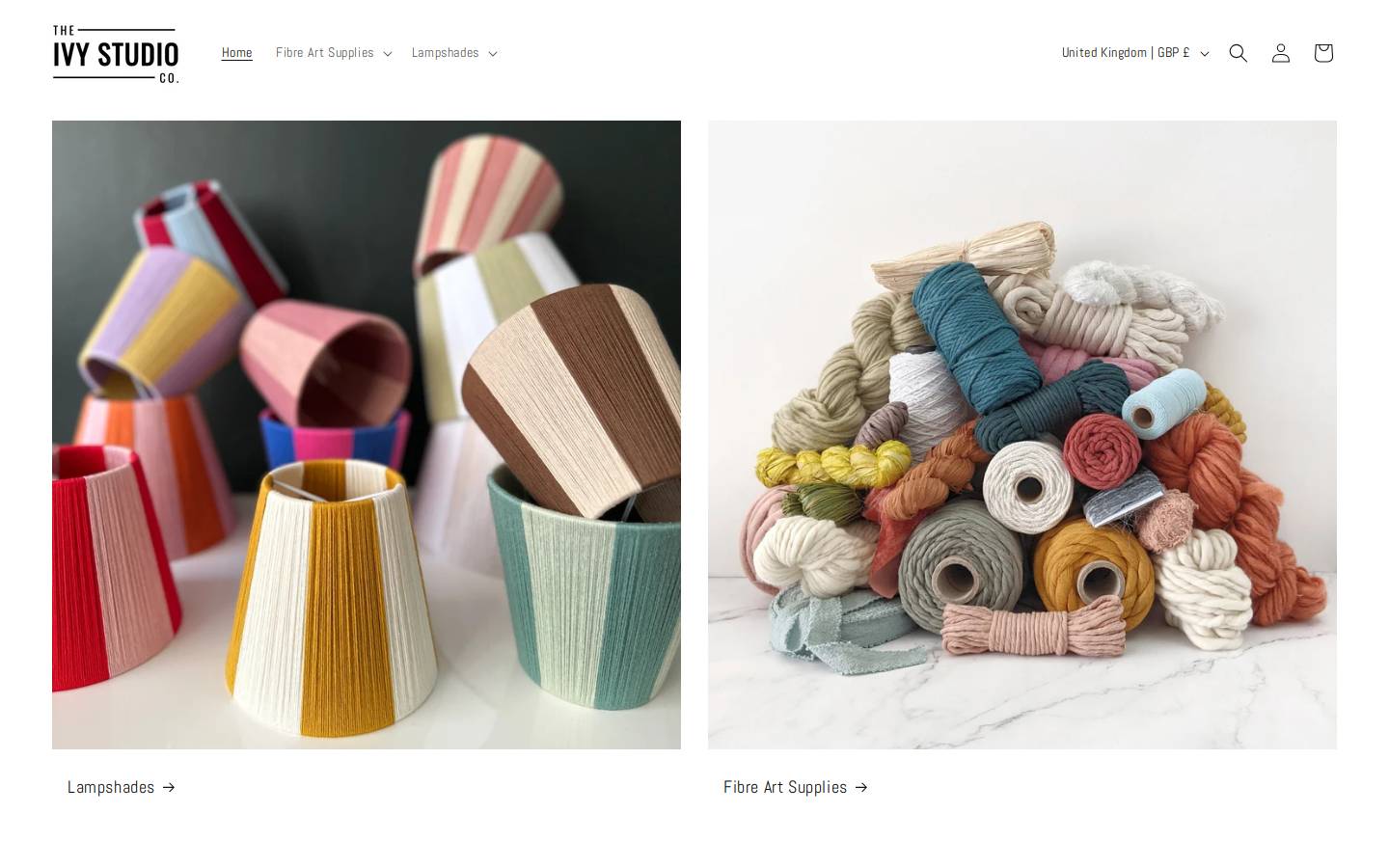 The Ivy Studio homepage screenshot