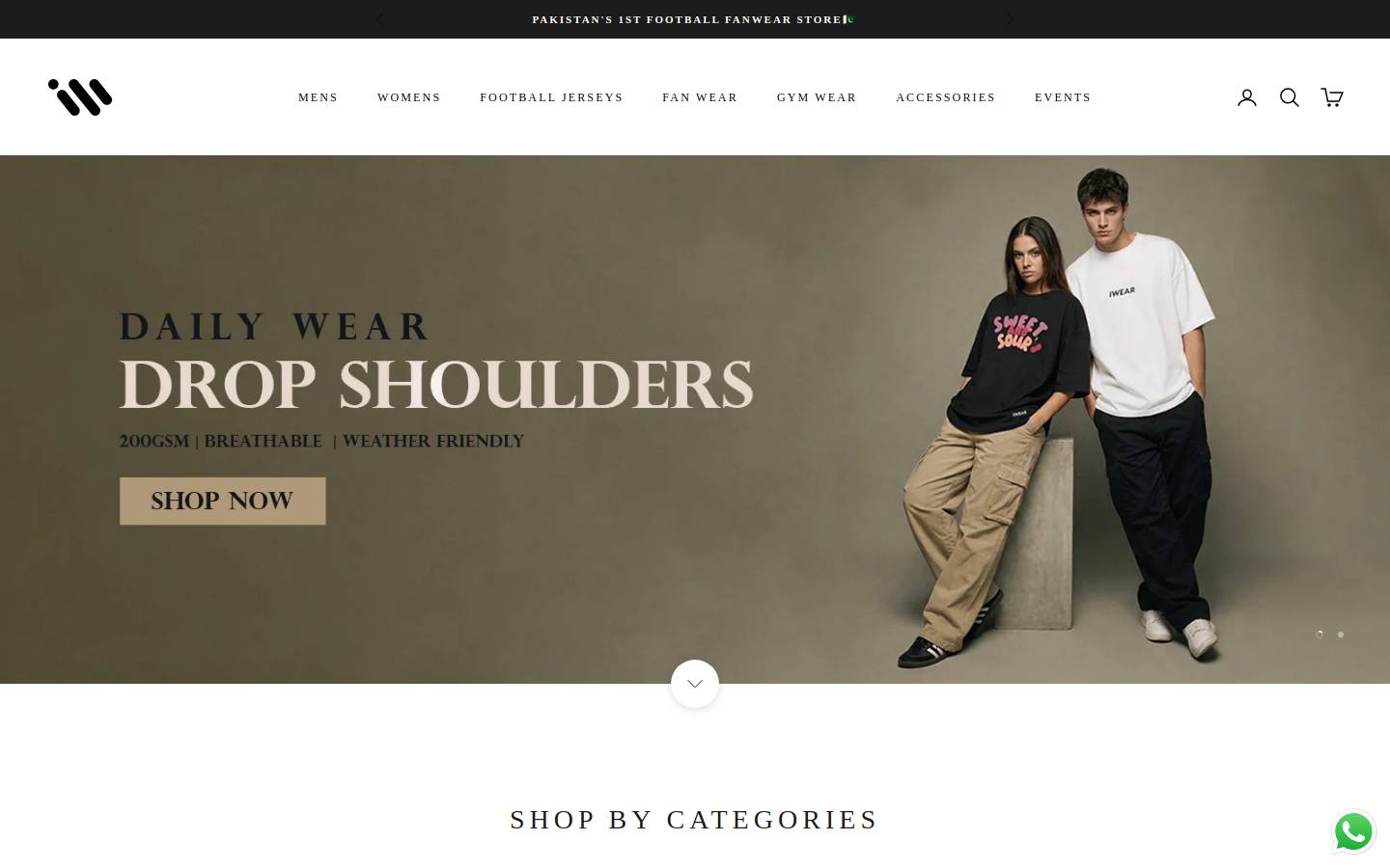 theiwear.com homepage screenshot