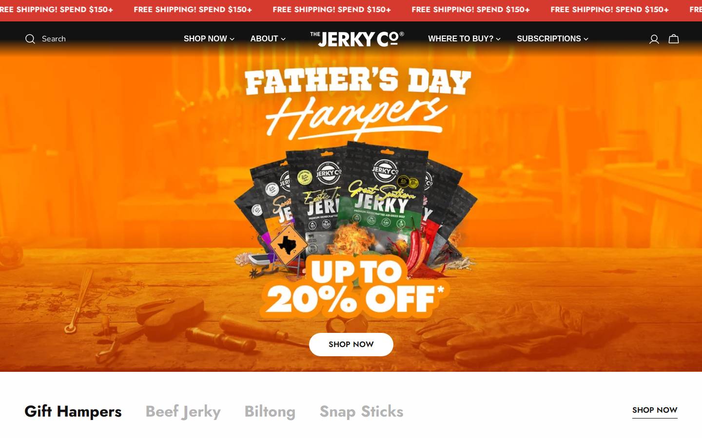 thejerkyco.com.au homepage screenshot