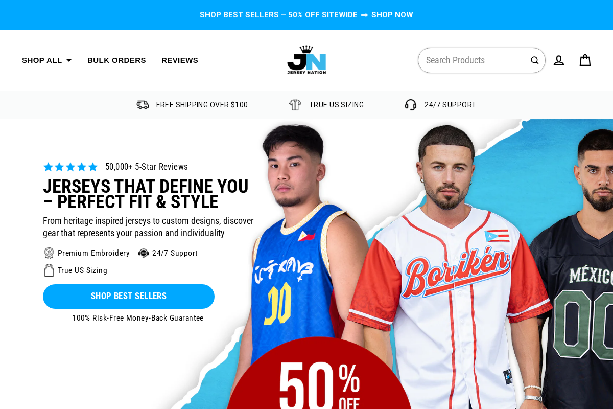 Jersey Nation homepage screenshot