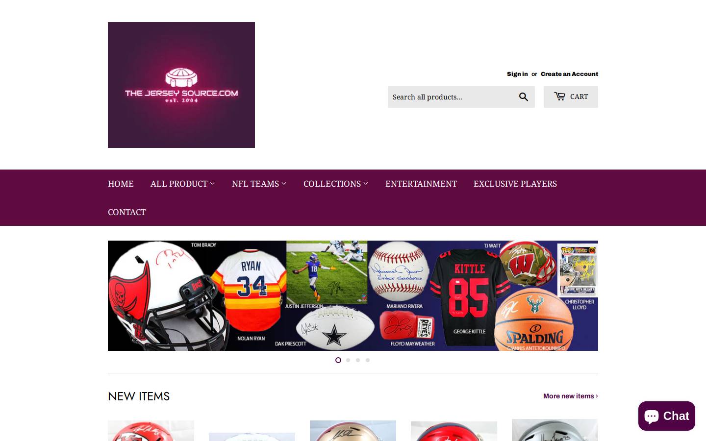 thejerseysource.com homepage screenshot