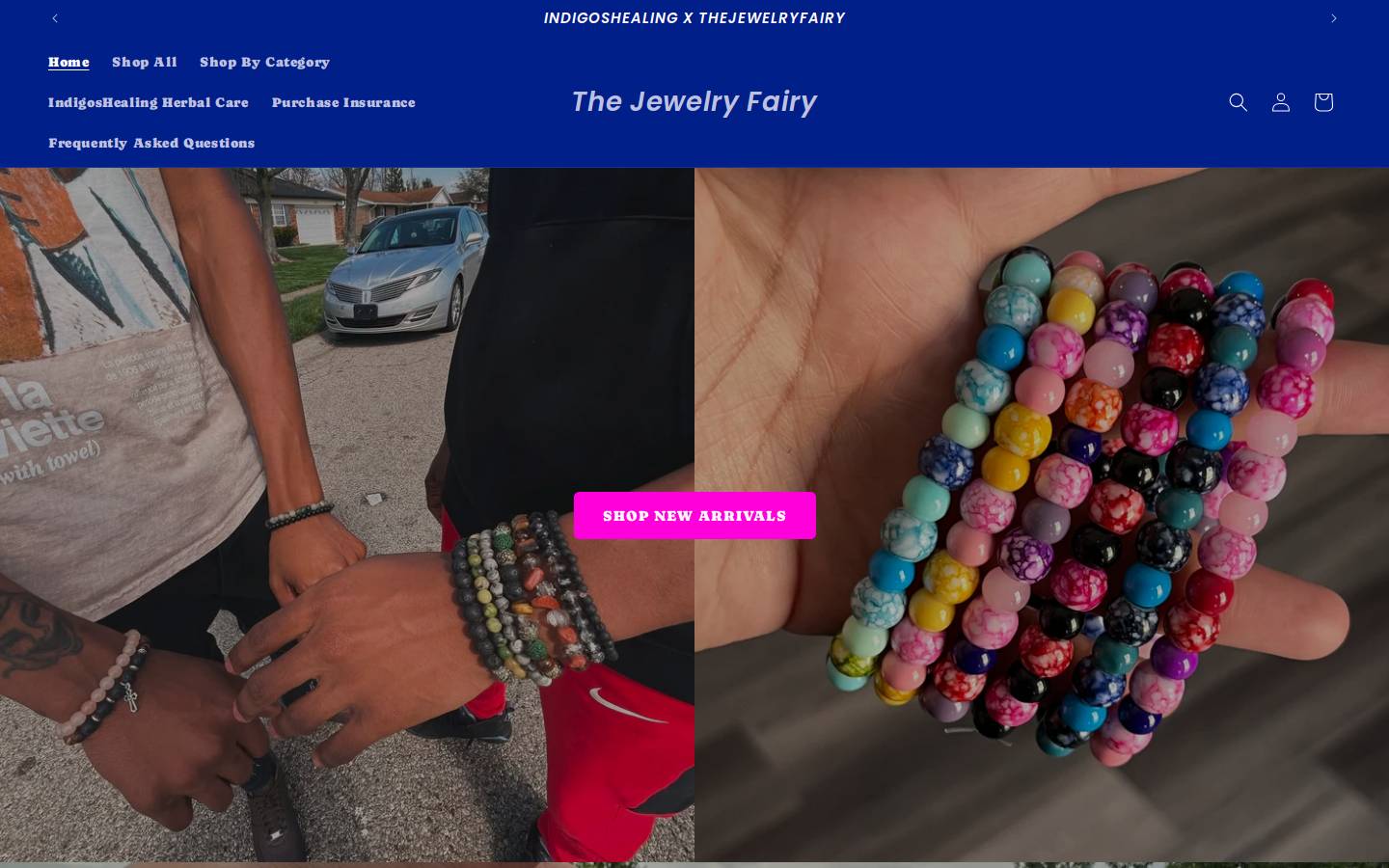 thejewelryfairy.com homepage screenshot
