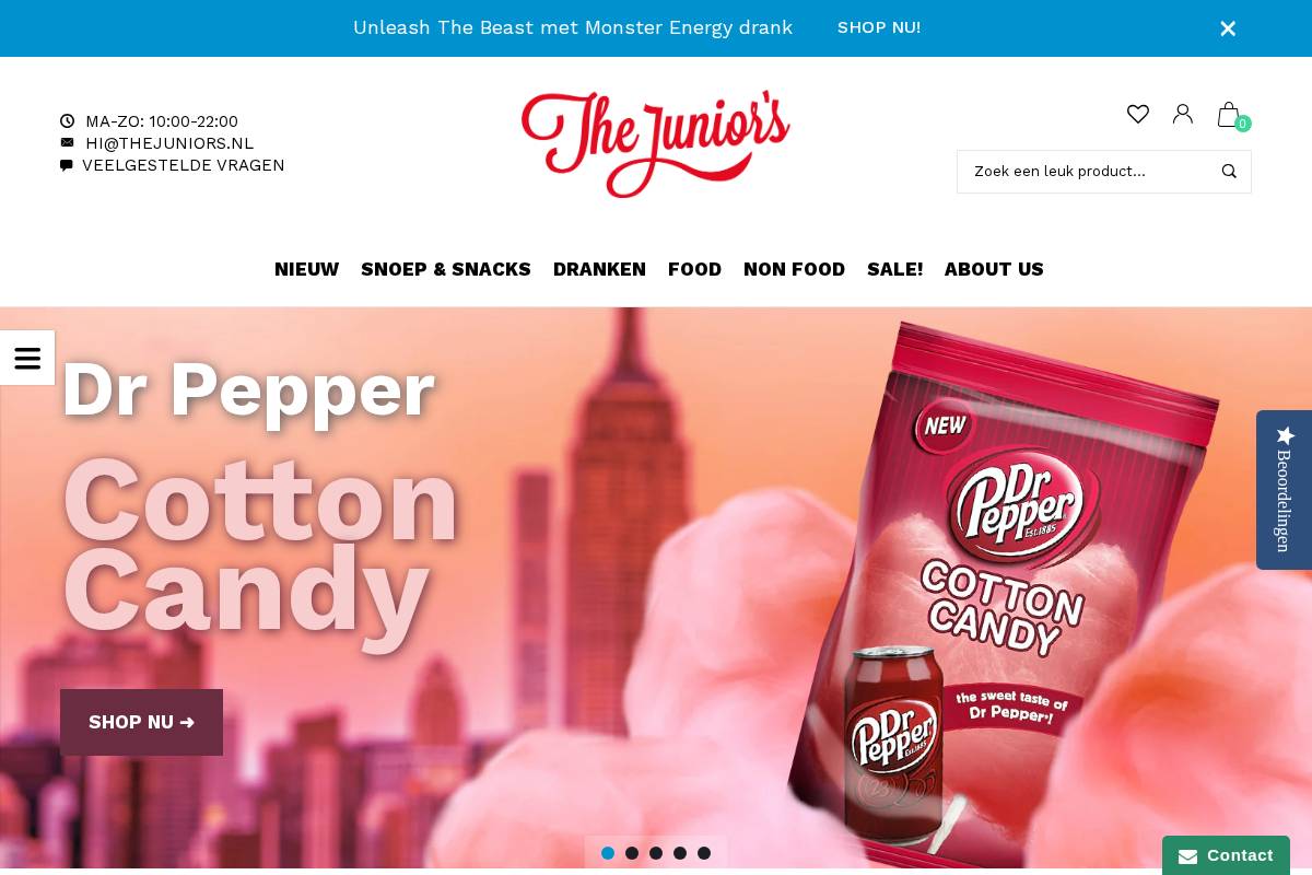 Thejuniors homepage screenshot