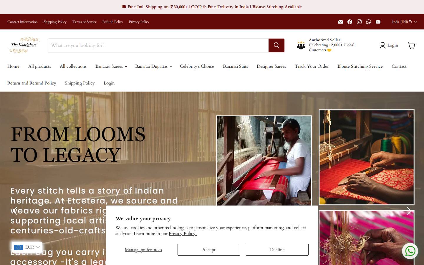 thekaarighars.com homepage screenshot