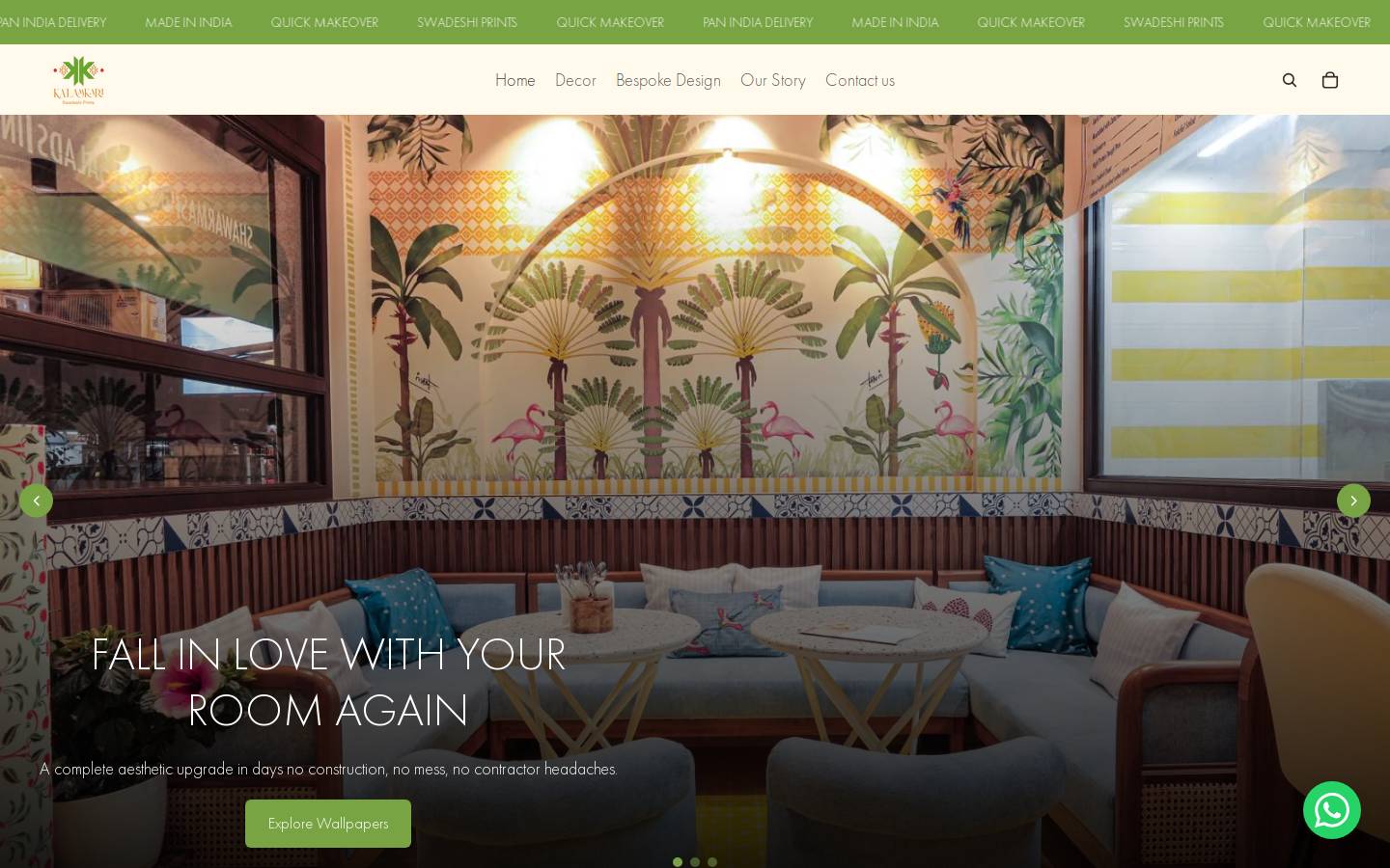 thekalamkari.com homepage screenshot