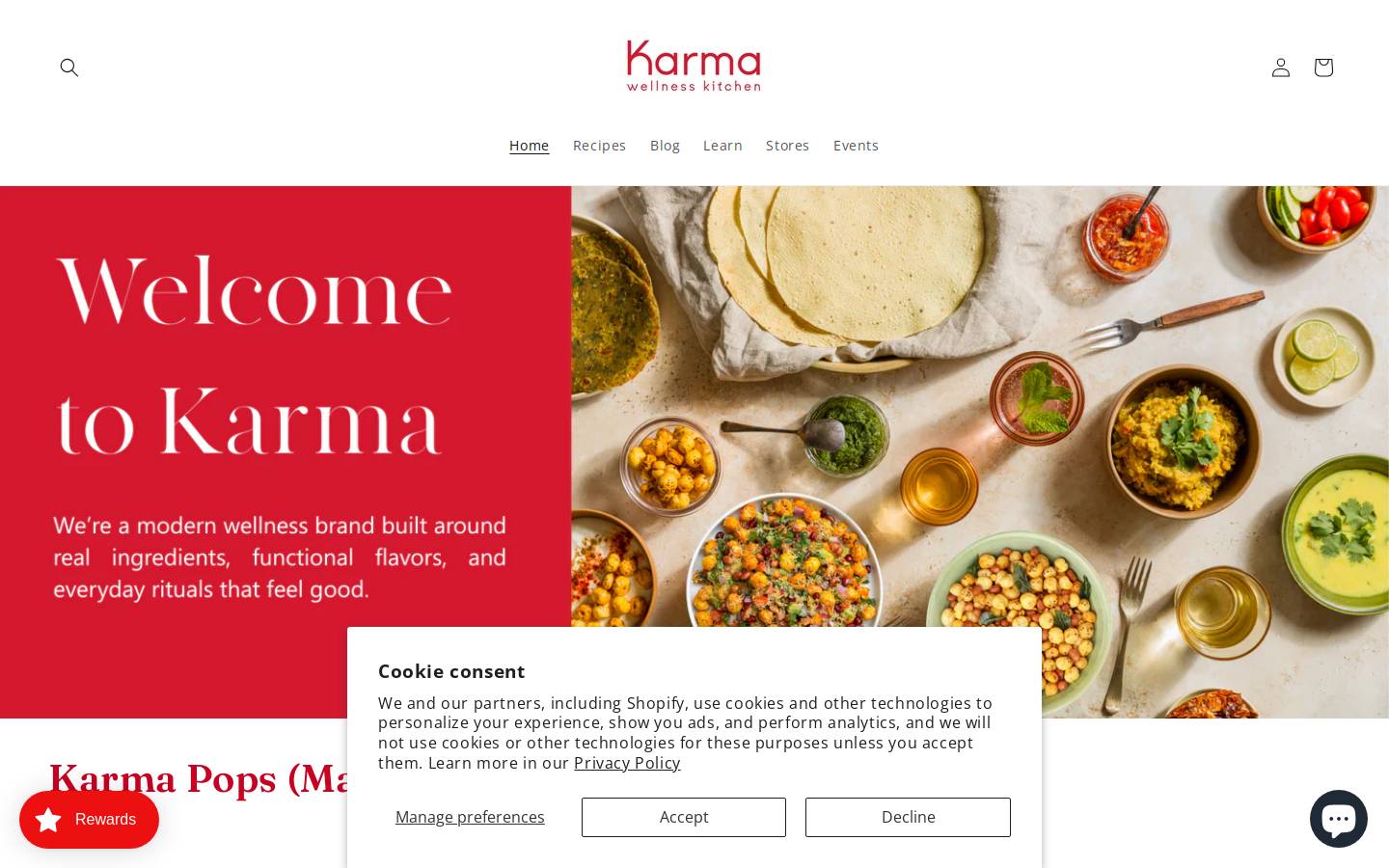 thekarmaspices.com homepage screenshot