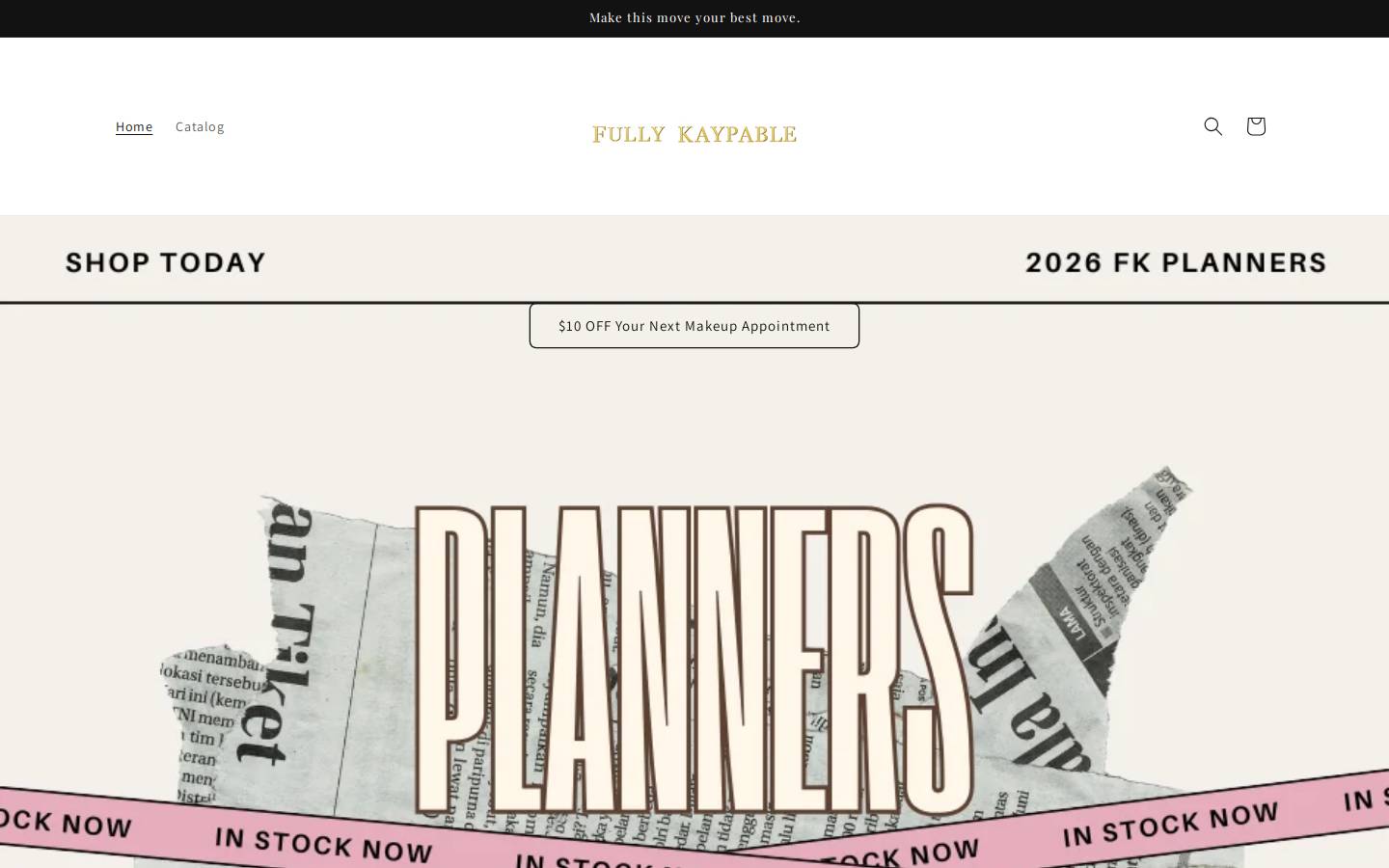 thekaypablebrand.com homepage screenshot
