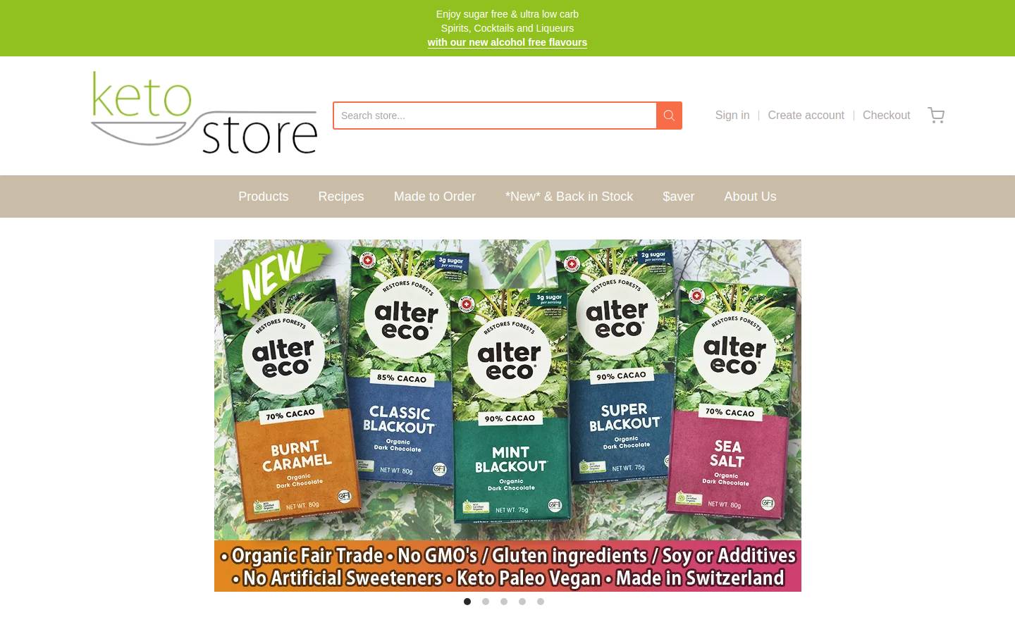 theketostore.biz homepage screenshot