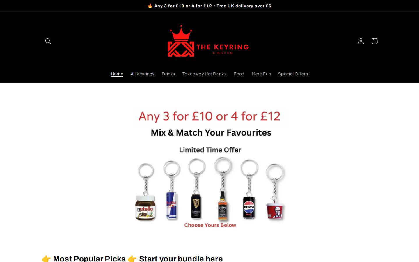Thekeyringkingdom homepage screenshot