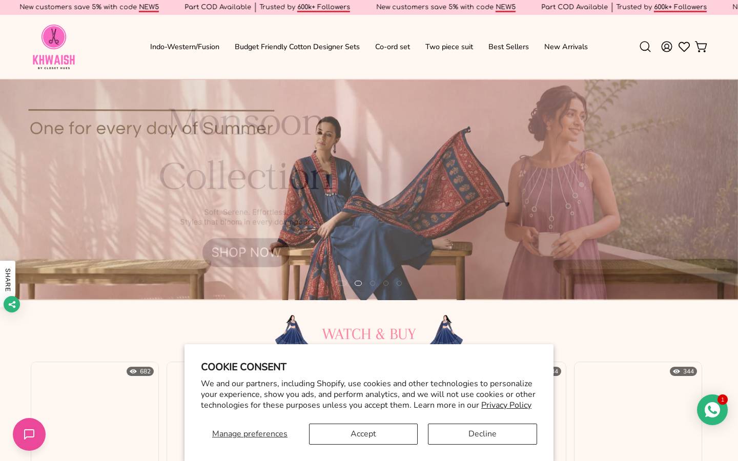 thekhwaish.in homepage screenshot