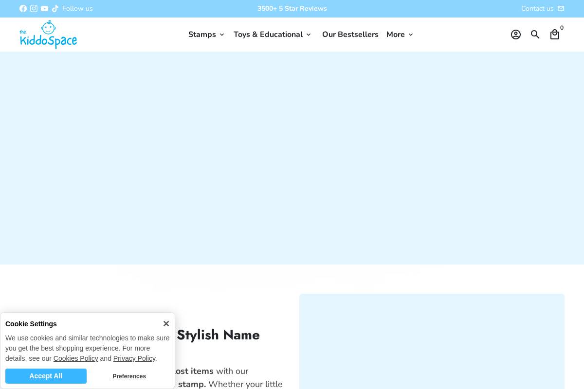 TheKiddoSpace homepage screenshot
