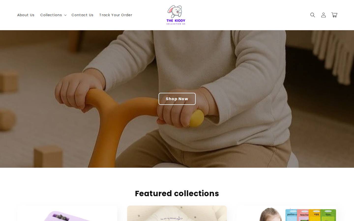 thekiddycollection.com homepage screenshot