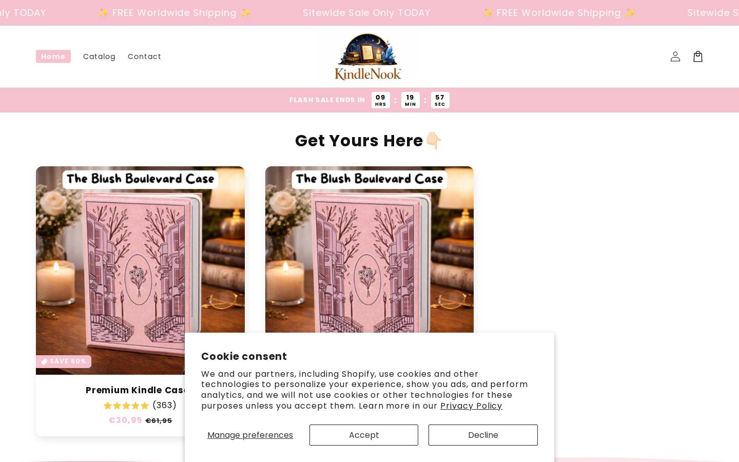 thekindlenook.com homepage screenshot