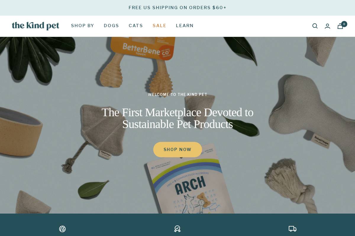 thekindpet.com homepage screenshot