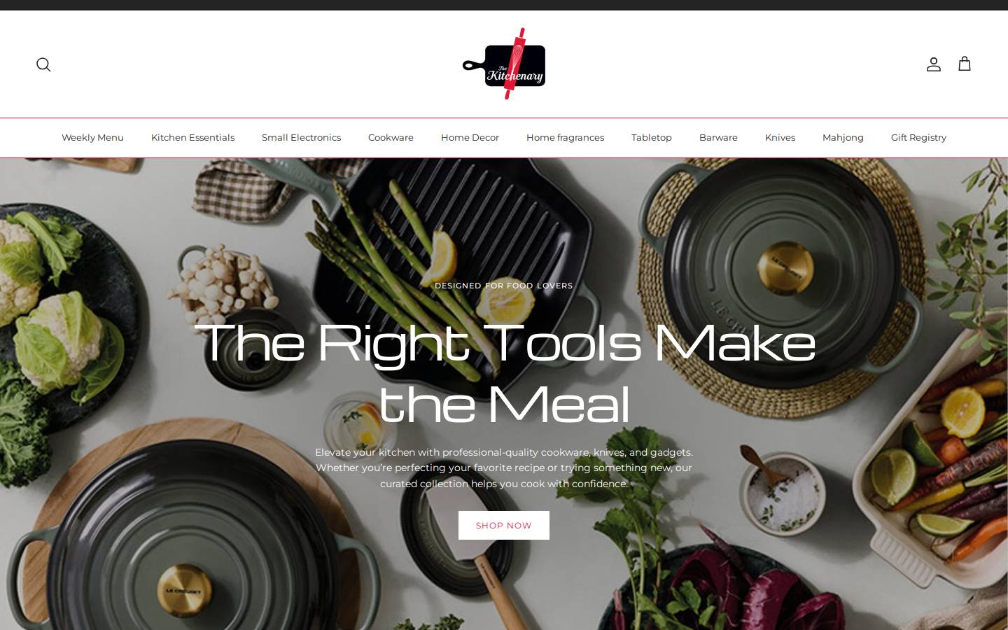 thekitchenary.net homepage screenshot