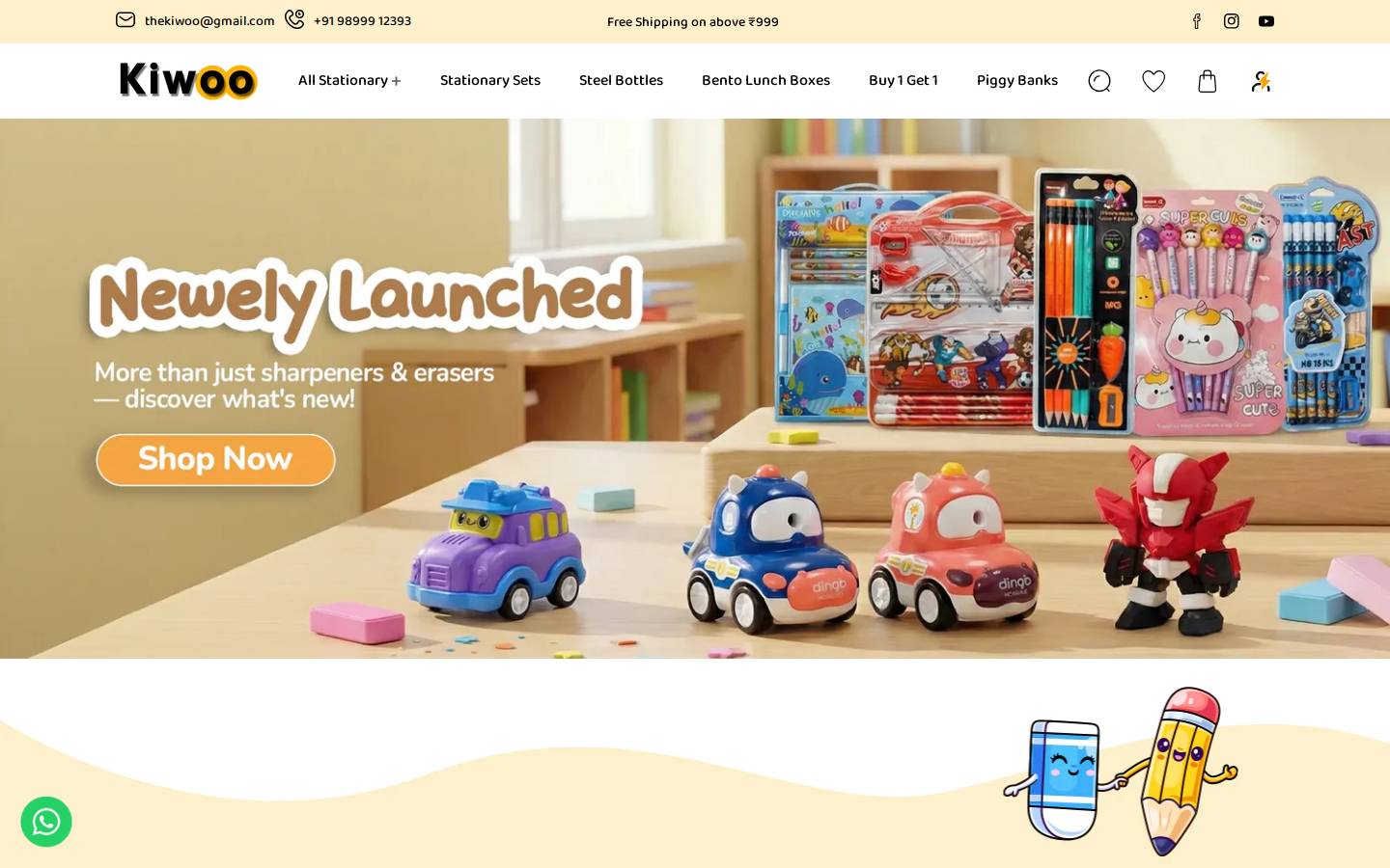 thekiwoo.in homepage screenshot