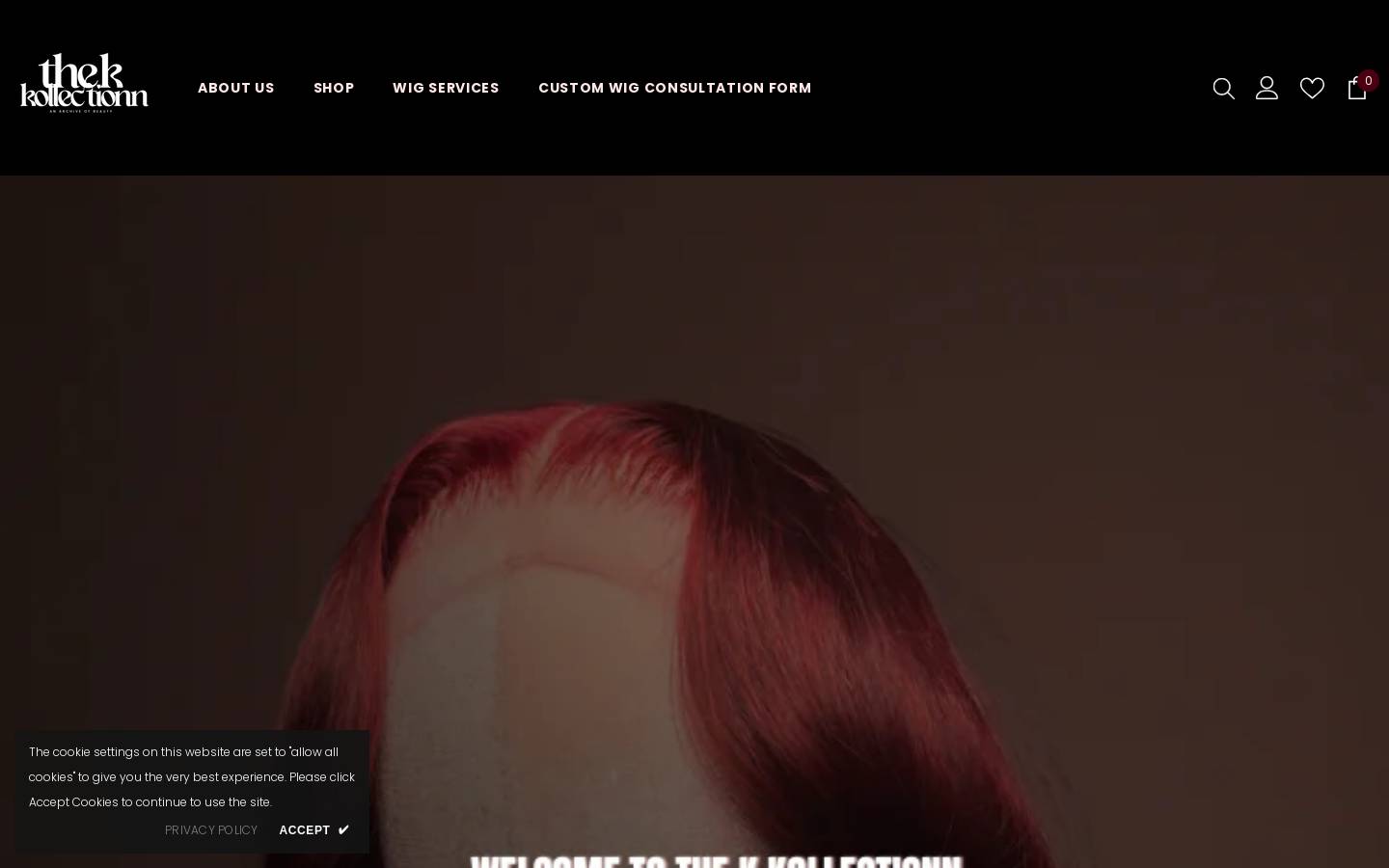 thekkollection.com homepage screenshot