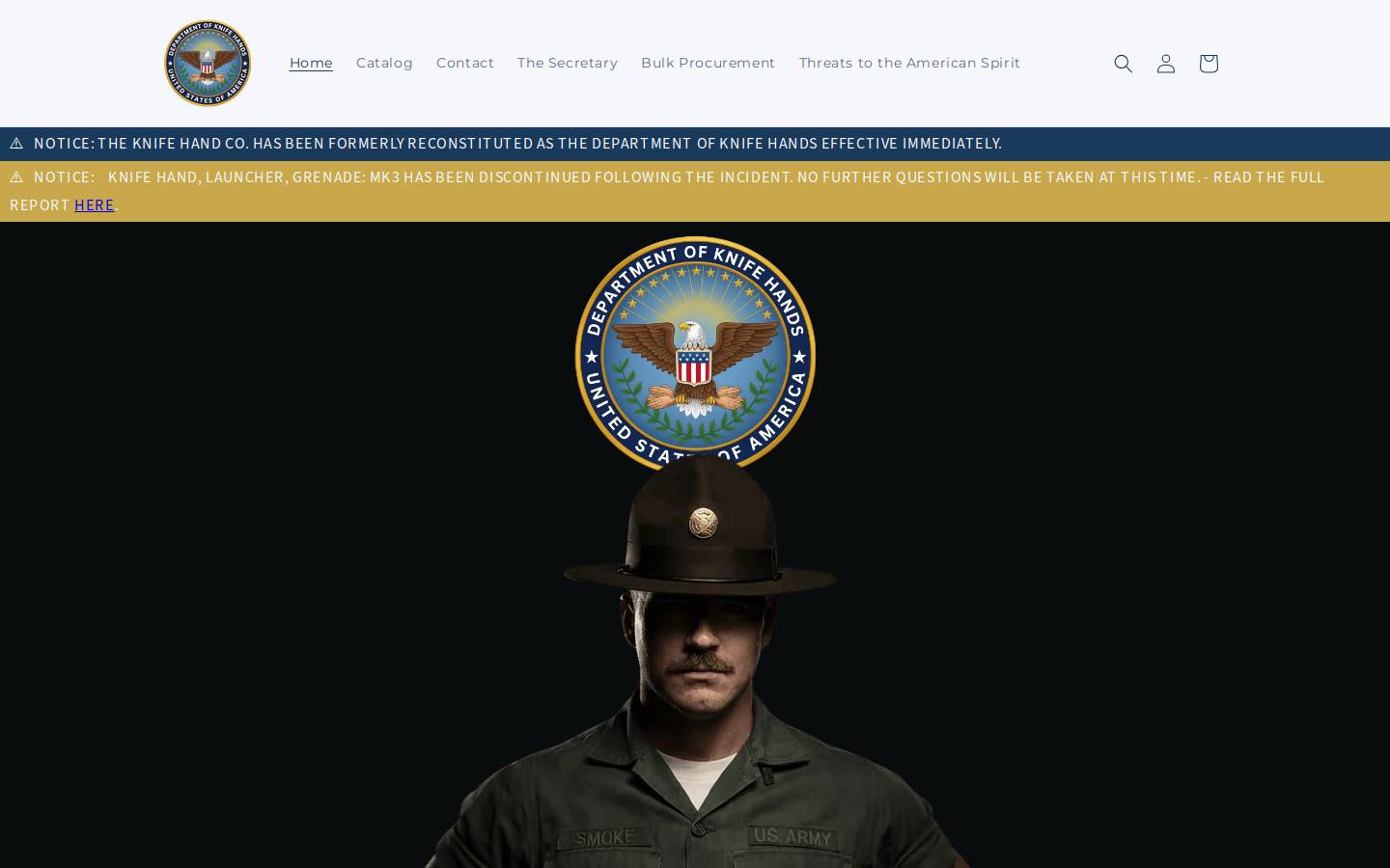 theknifehandco.com homepage screenshot