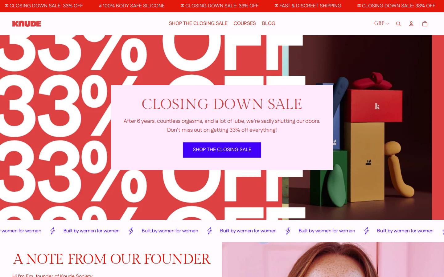 Knude Society homepage screenshot