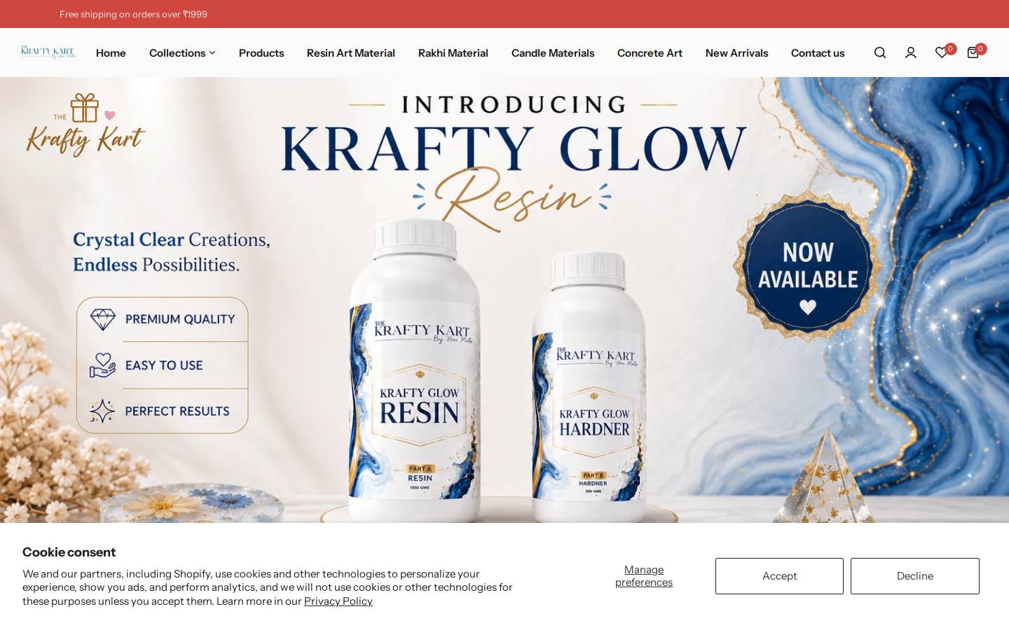 thekraftykart.com homepage screenshot