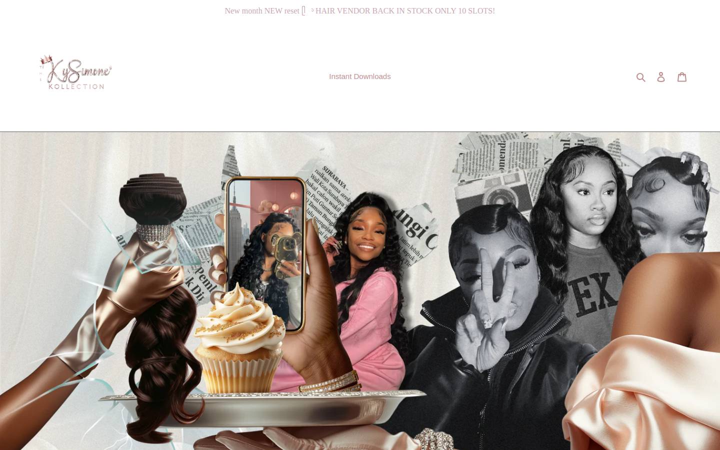 thekysimonekollection.com homepage screenshot