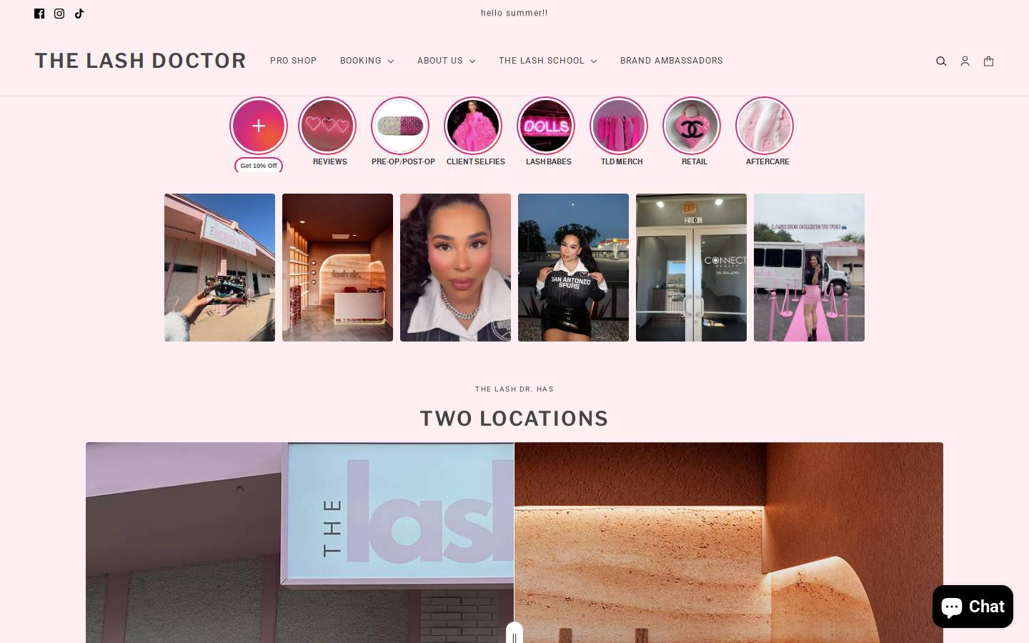 thelashdoctorsa.com homepage screenshot