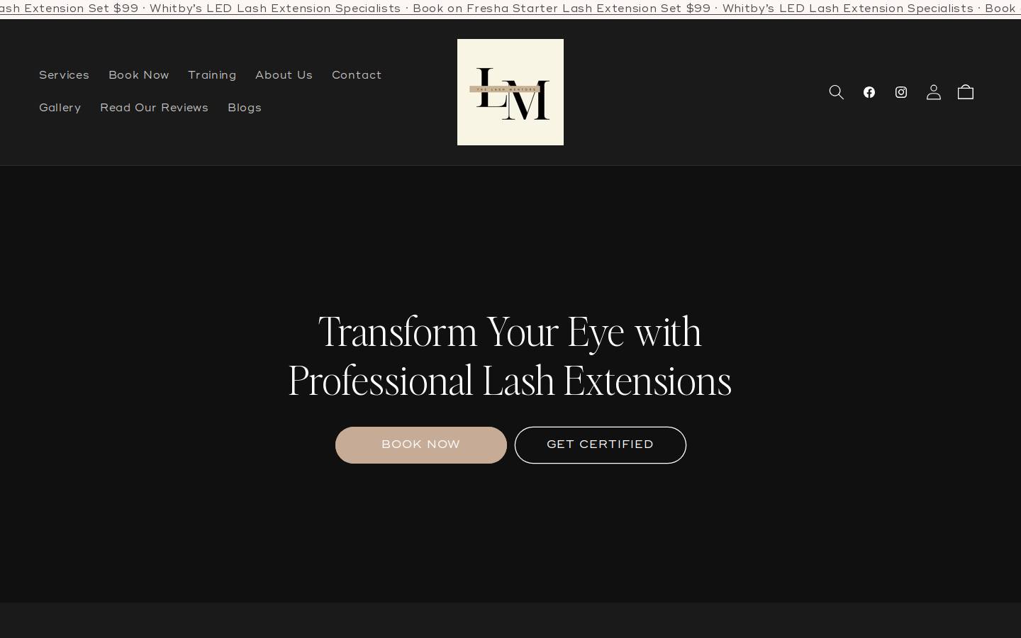 thelashmentors.ca homepage screenshot