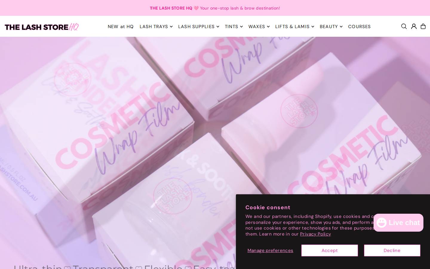 thelashstore.com.au homepage screenshot