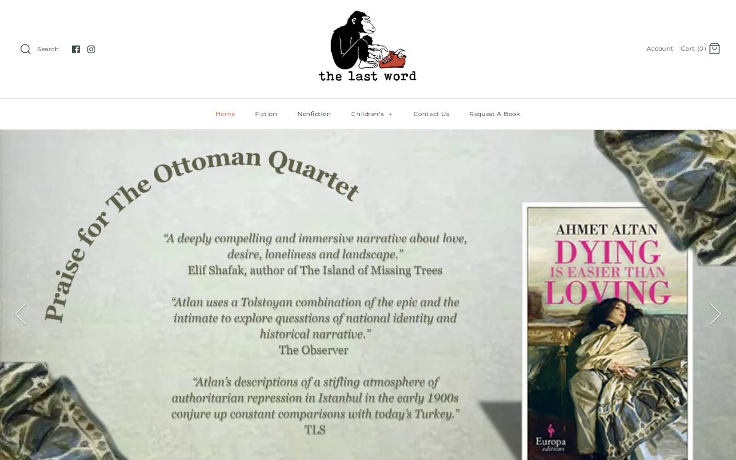thelastwordbks.com homepage screenshot