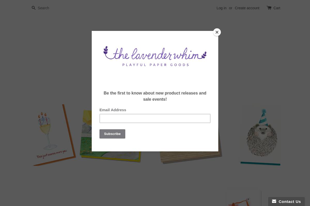 thelavenderwhim.com homepage screenshot