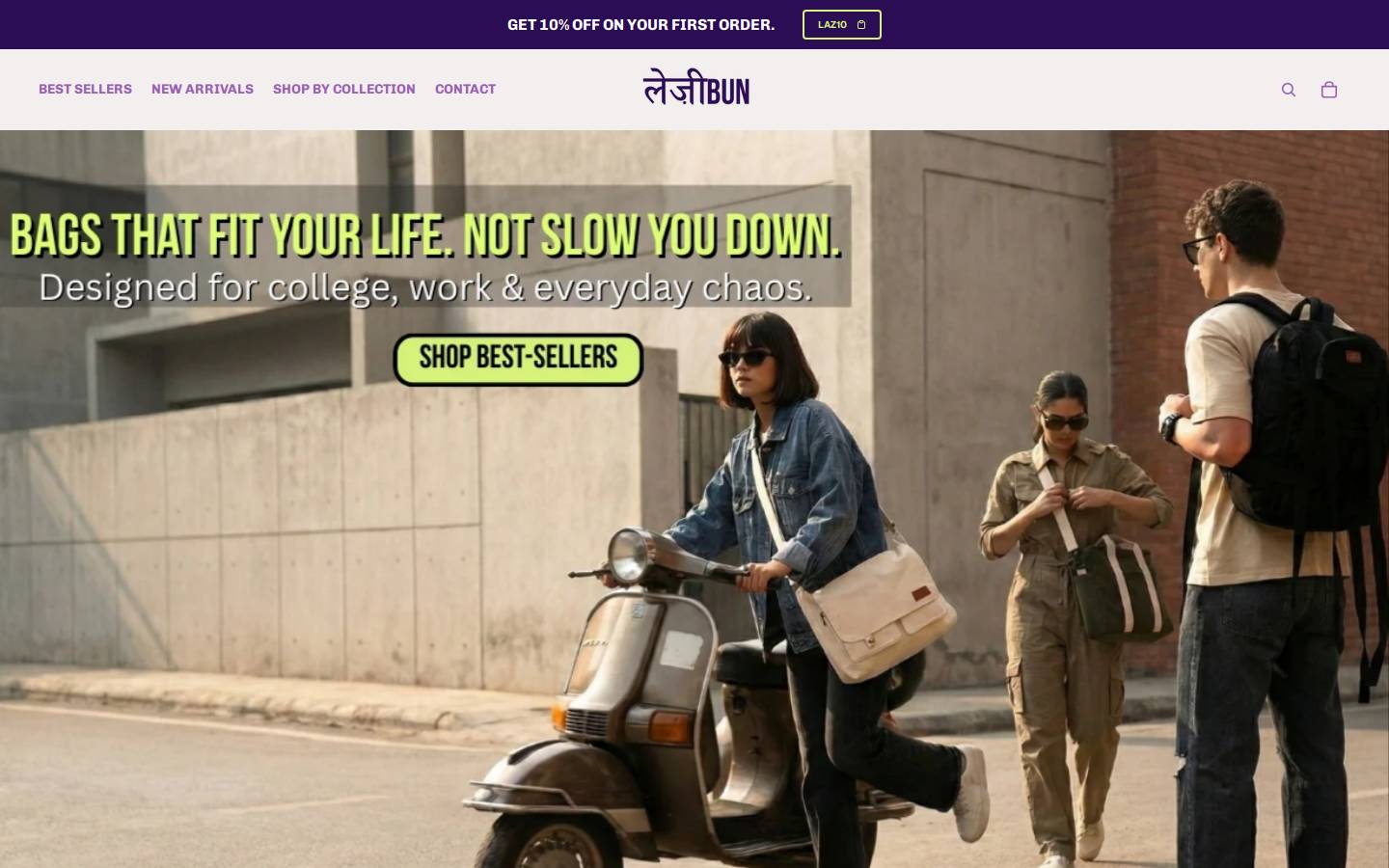 thelazybun.com homepage screenshot