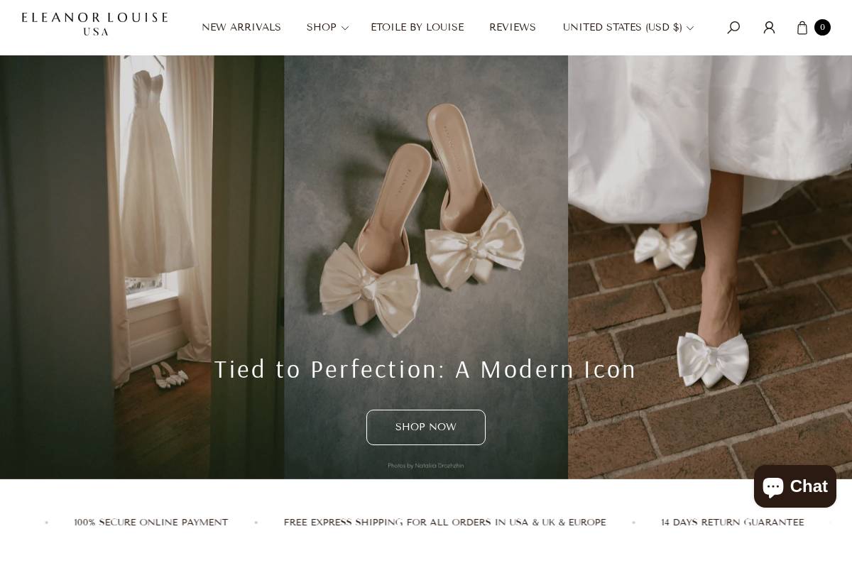 Eleanor Louise homepage screenshot