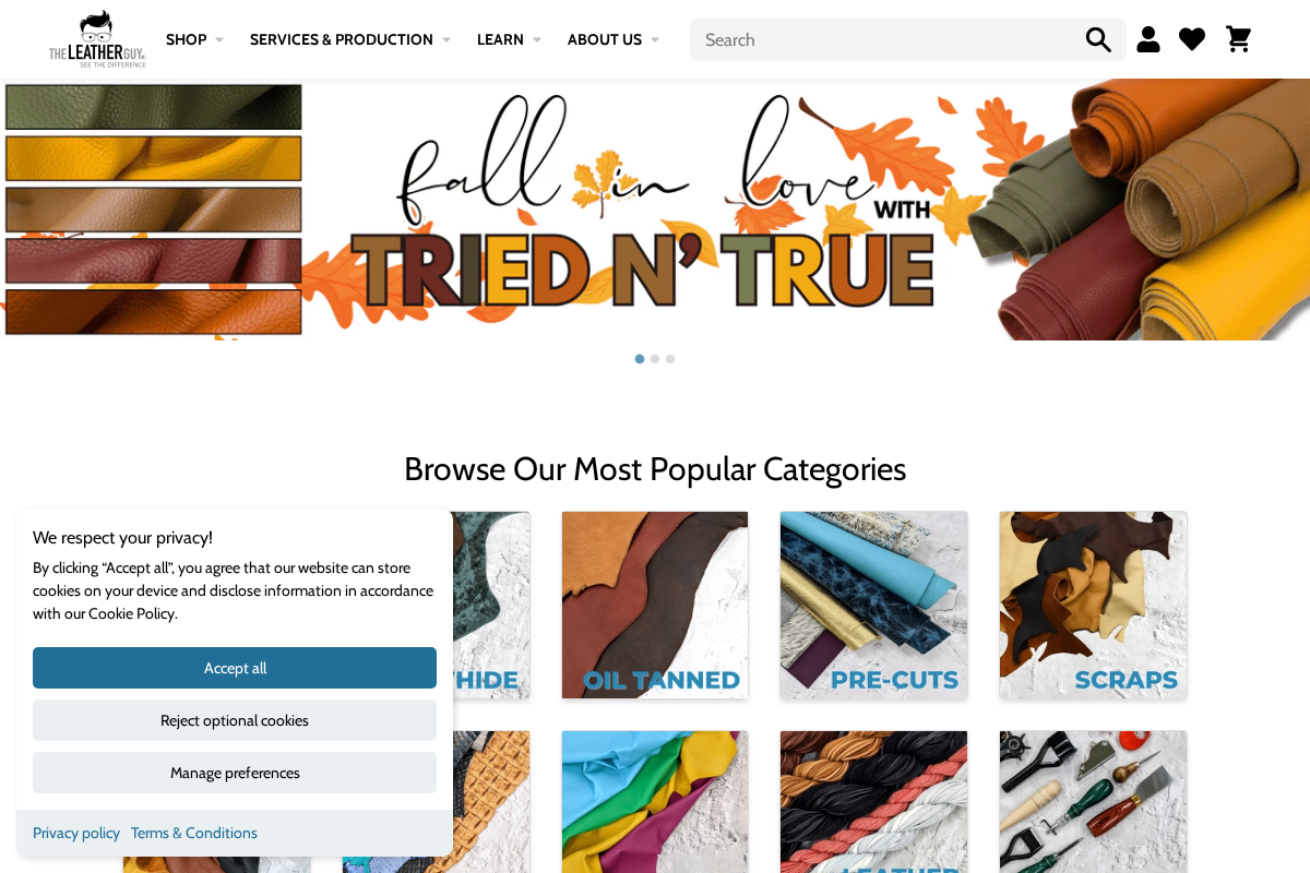 theleatherguy.org homepage screenshot