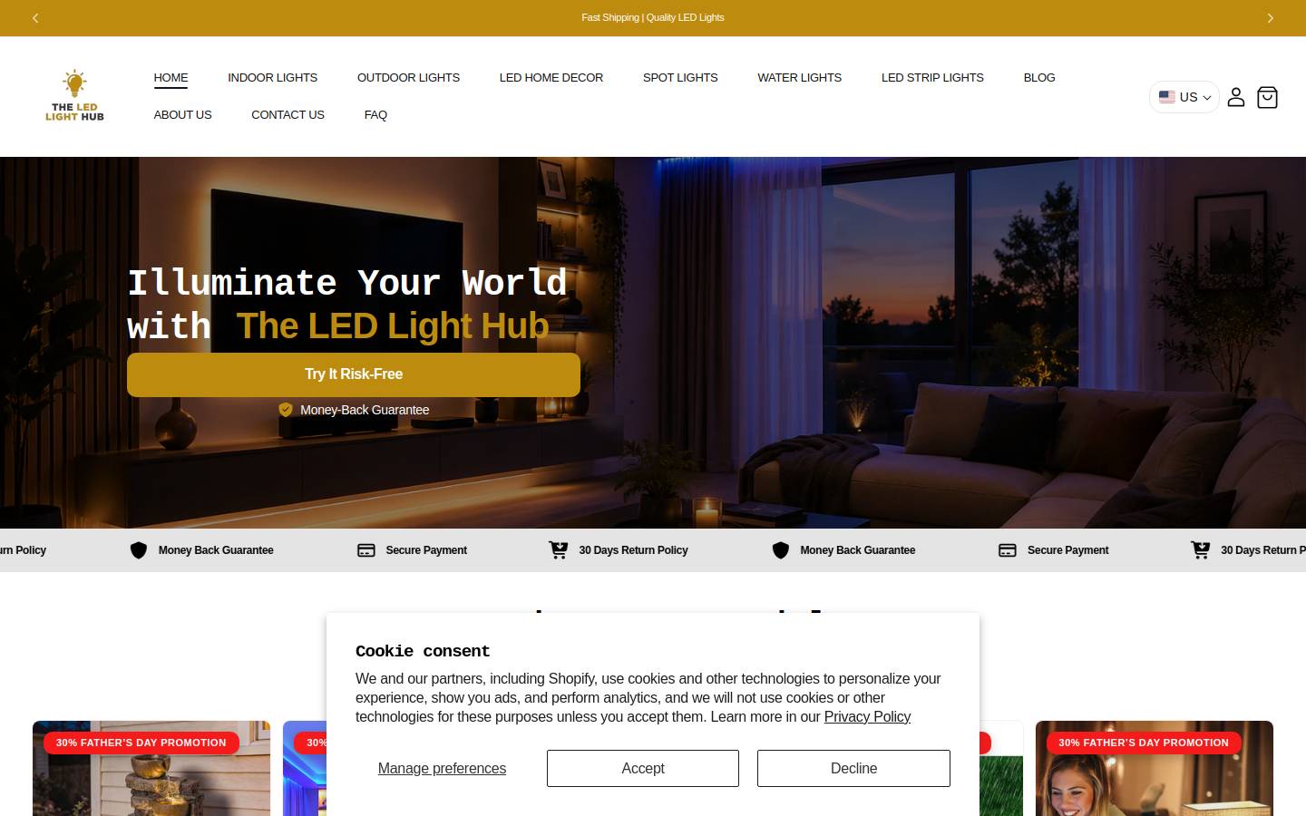 theledlighthub.com homepage screenshot