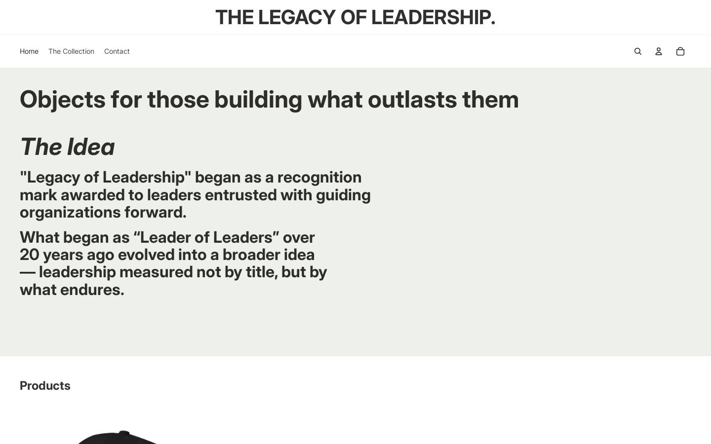 thelegacyofleadership.com homepage screenshot