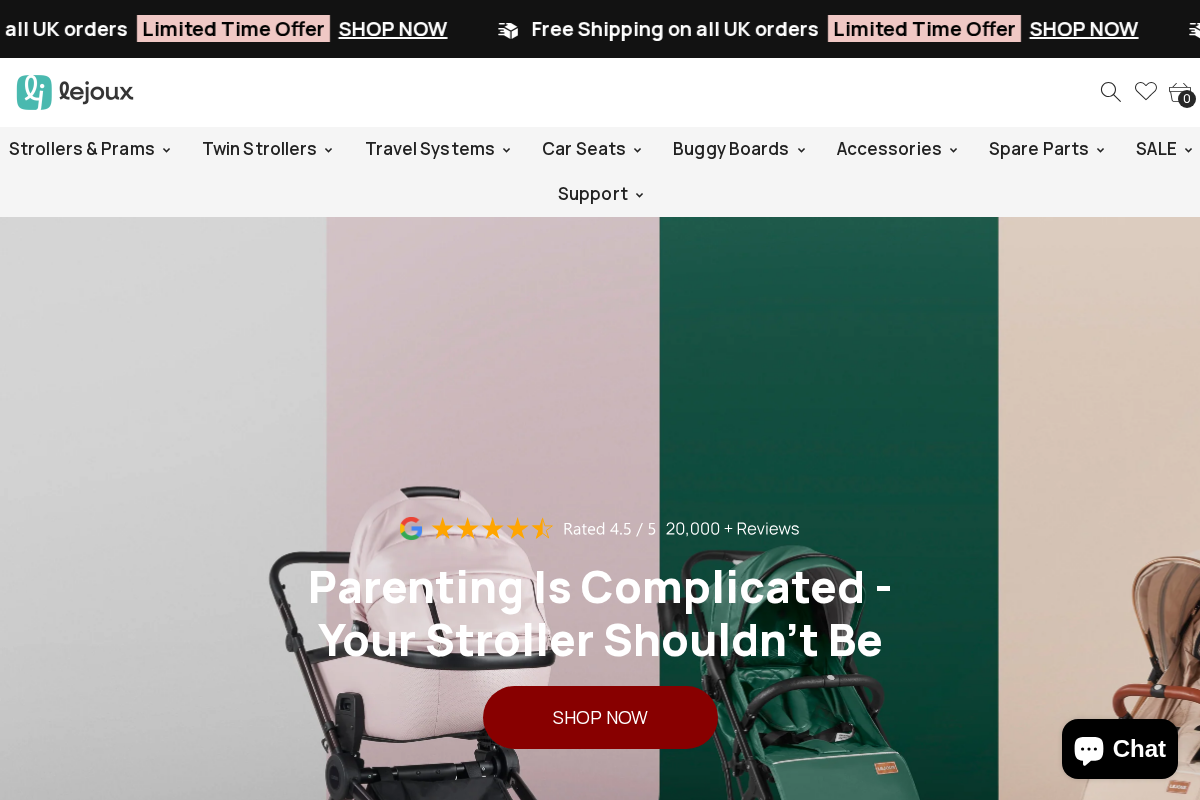 Thelejouxstroller.com homepage screenshot