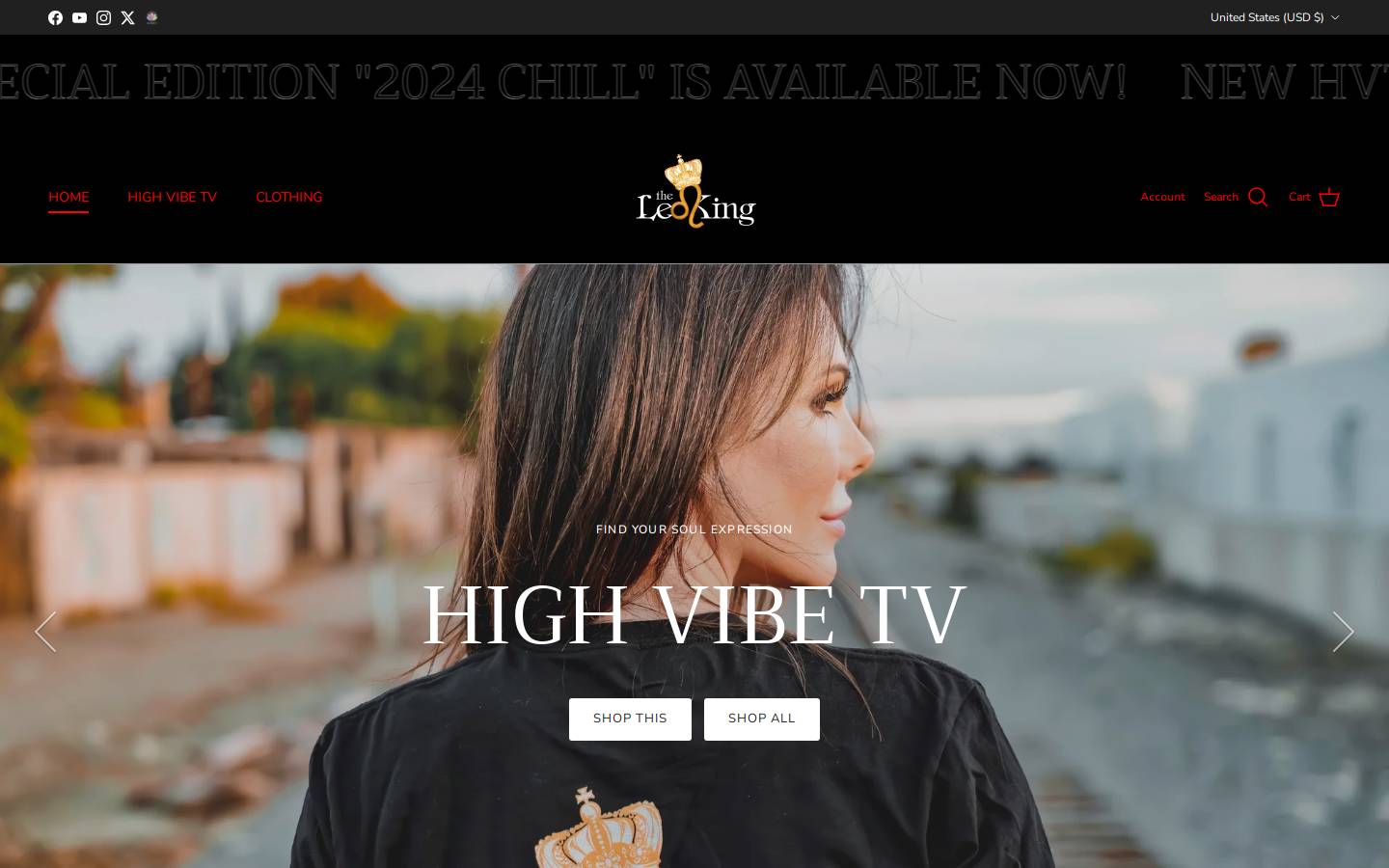 theleokingstore.com homepage screenshot