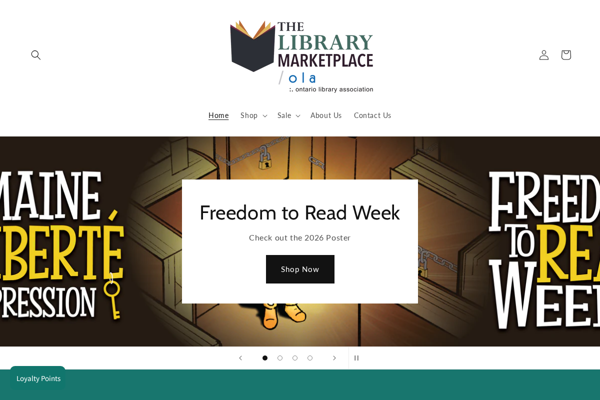 thelibrarymarketplace.com homepage screenshot
