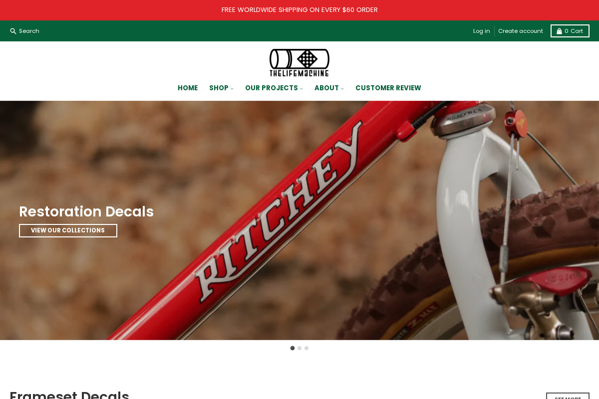 The Life Machine homepage screenshot