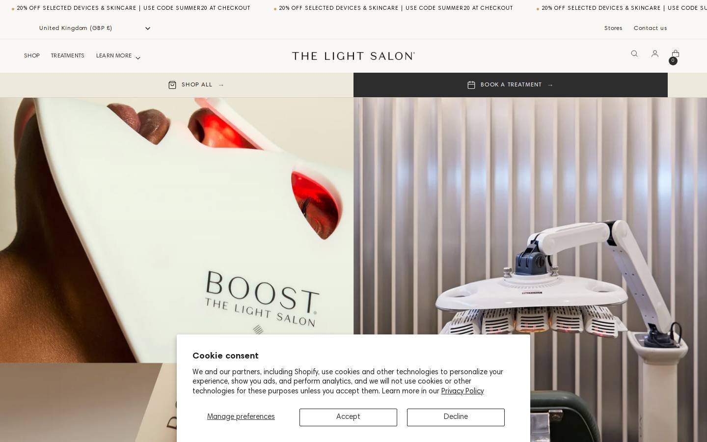thelight-salon.com homepage screenshot