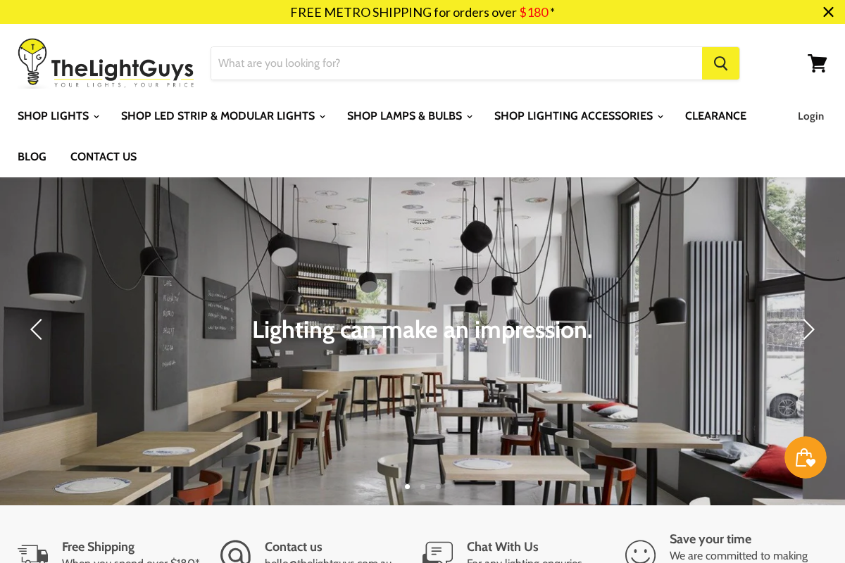 thelightguys.com.au homepage screenshot