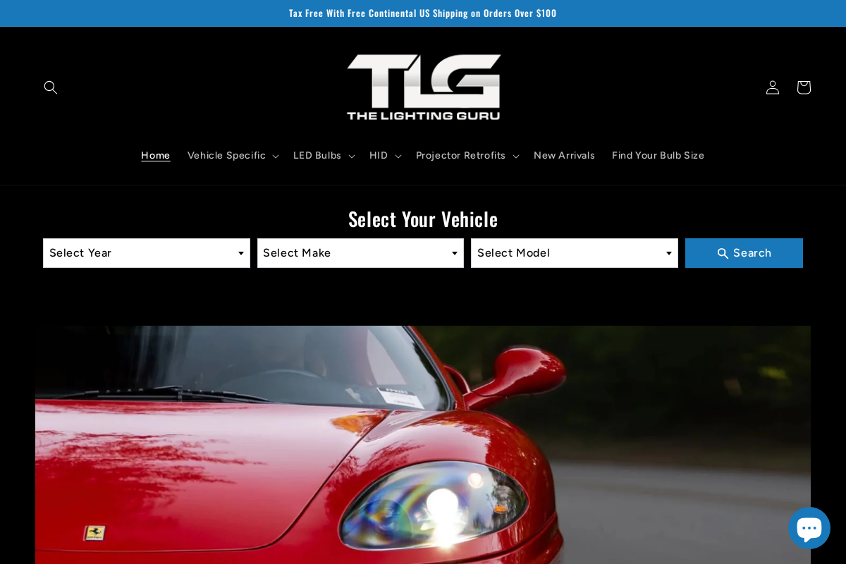 The Lighting Guru homepage screenshot