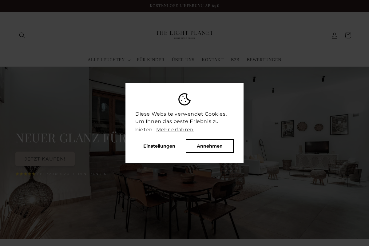 The Light Planet homepage screenshot