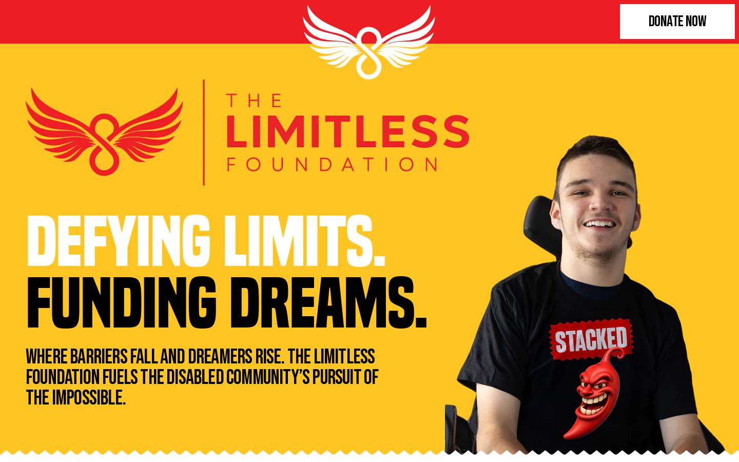 thelimitlessfoundation.org homepage screenshot