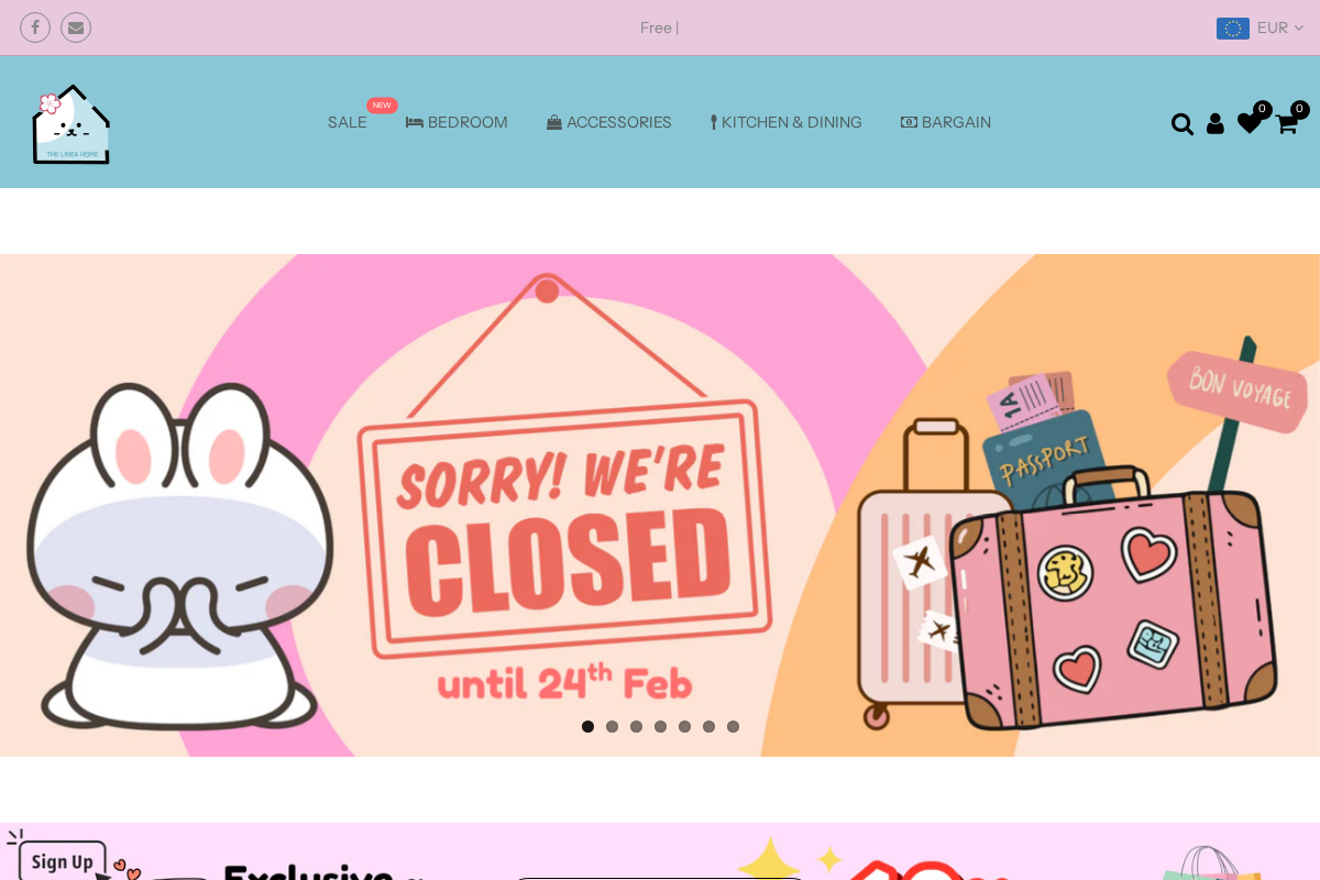 The Linea Home homepage screenshot