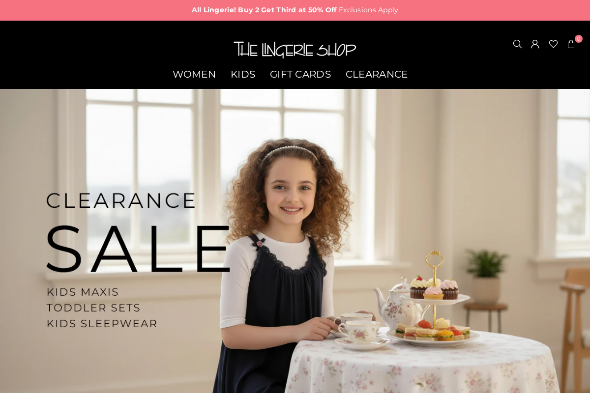 thelingerieshopny homepage screenshot