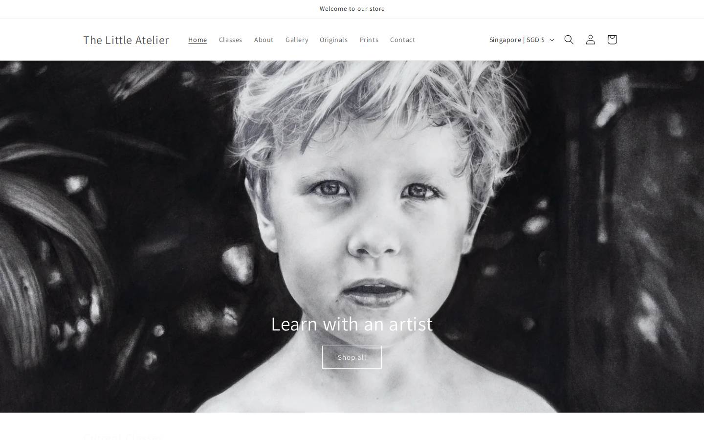 thelittleatelier.com homepage screenshot