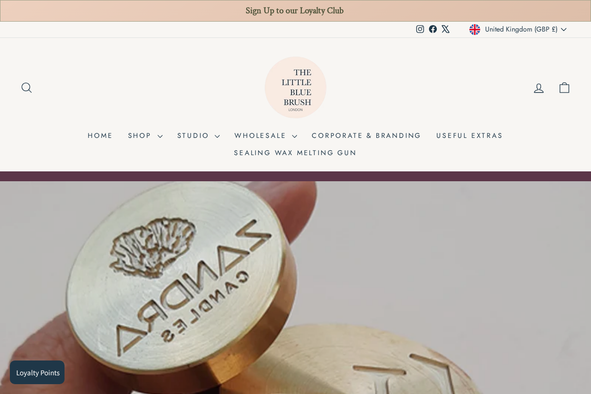 TheLittleBlueBrush homepage screenshot